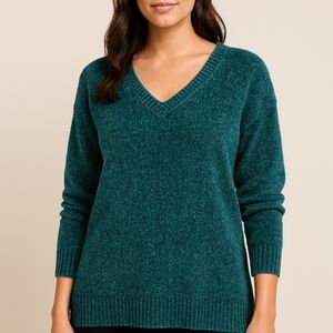 Teal V-Neck RUE21 Sweater for Women